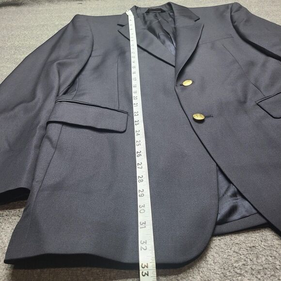 Jos A Bank Blazer Mens 41R Signature Collection Wool Gold Buttons Classic Suit - Picture 2 of 11